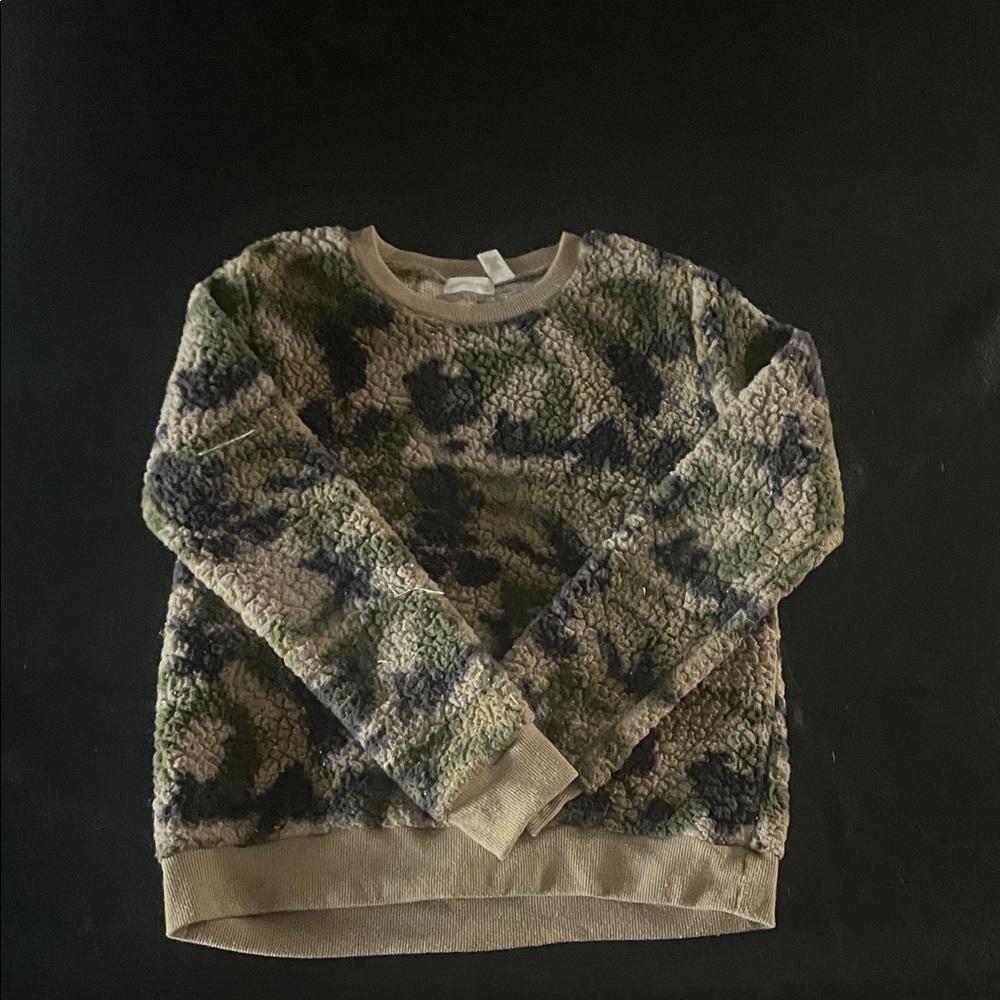 Full Tilt Women's Camouflage Crewneck Sweater